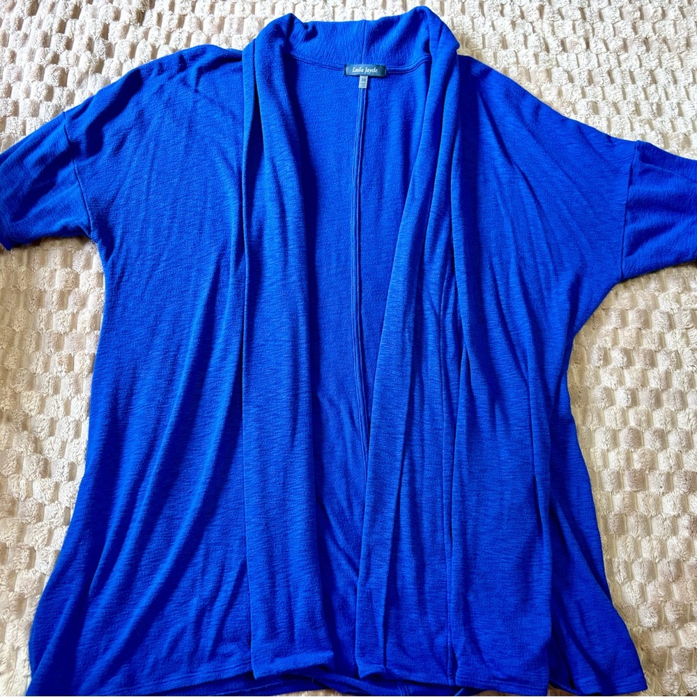Laila Jayde Blue Open Front Cardigan